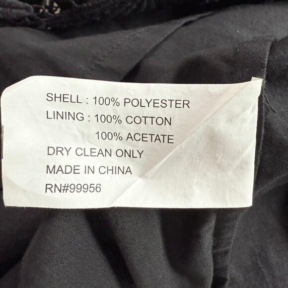 Shoshanna Floral Lace‎ Sheath Cocktail Dress Short Sleeves Black and White, Sz 6 - Picture 10 of 10